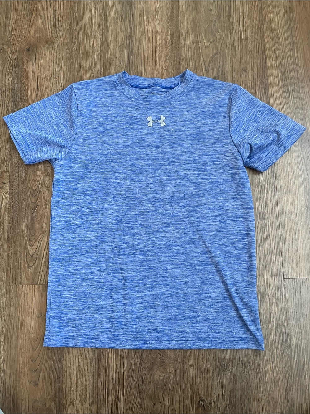 Under Armour Blue Heather Performance Short Sleeve Tee Boys Size L 10/12